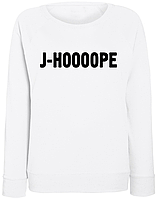 Женский свитшот BTS Bangtan Boys "J-HOOOOPE" (белый)