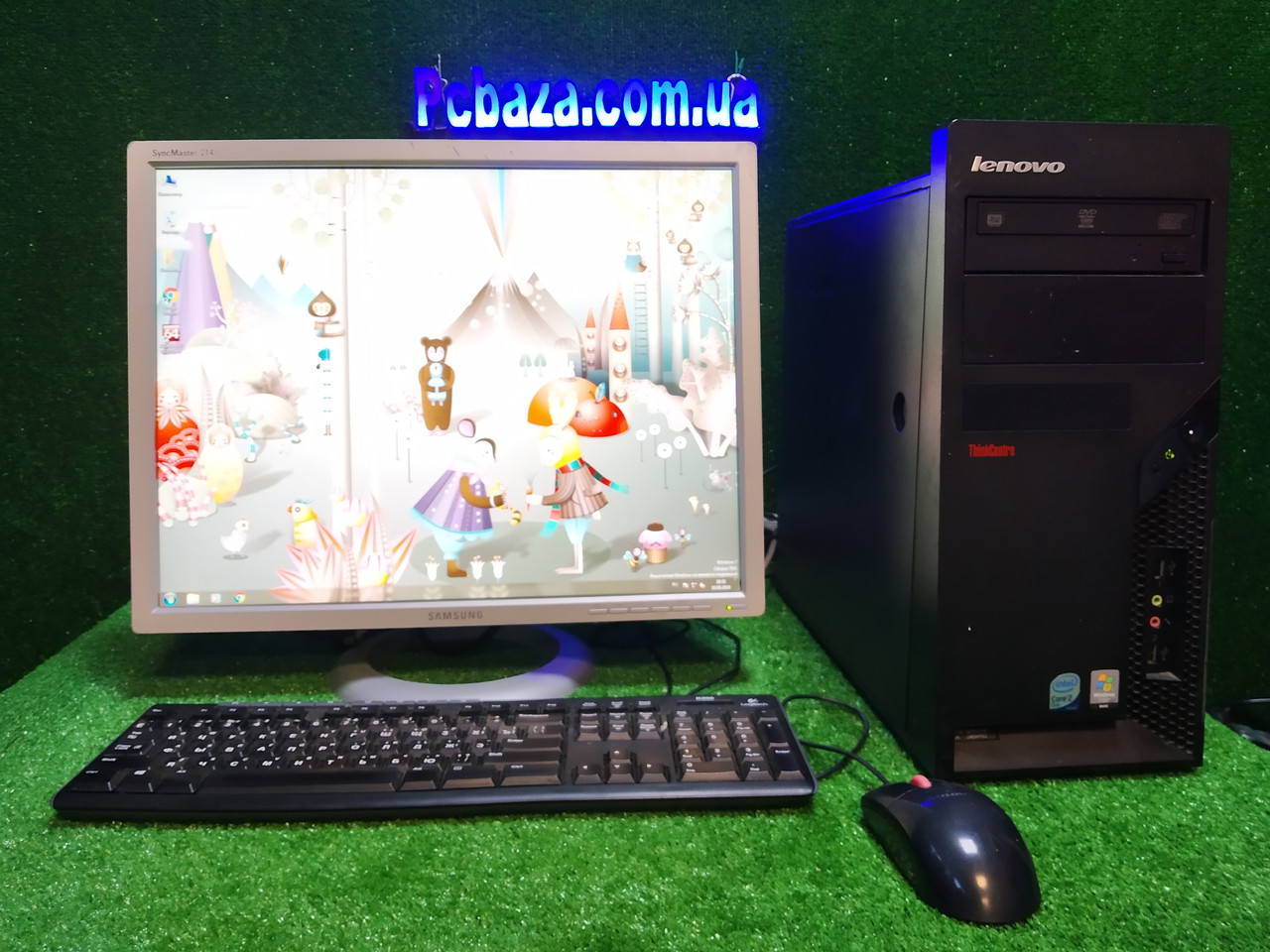 Комплект налаштований Lenovo, 4 ядра, 4 ГБ, 160 Гб HDD + 22" монітор Samsung 214t