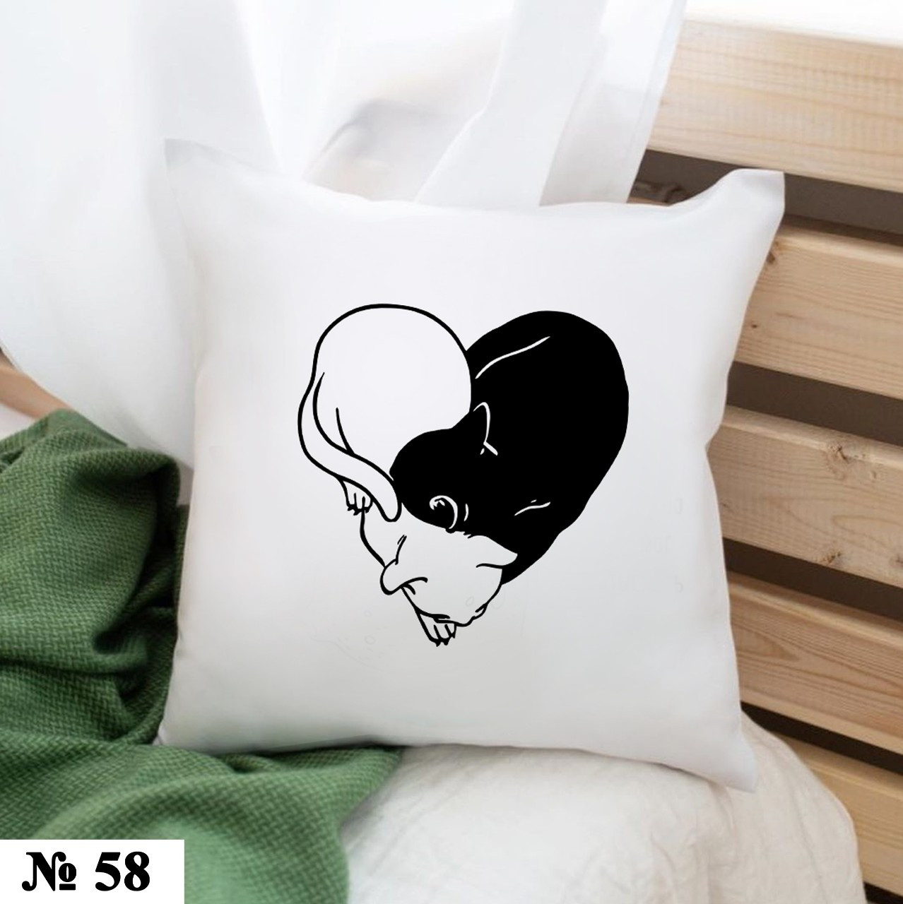 Подушка 35*35 см декоративна Котики 2, фото 1