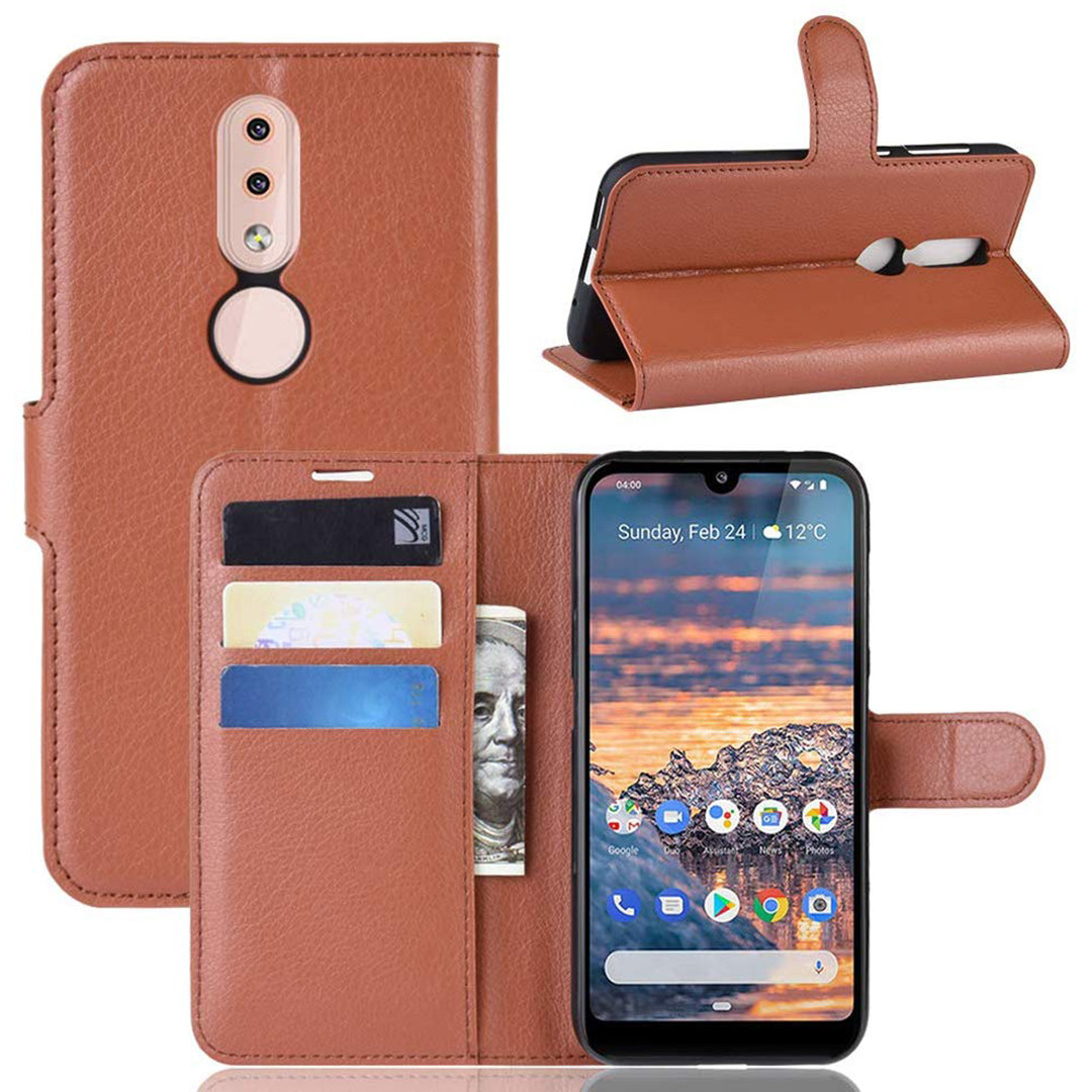 Чохол-книжка Litchie Wallet для Nokia 4.2 Коричневий