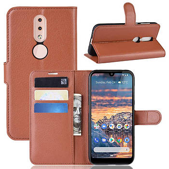 Чохол-книжка Litchie Wallet для Nokia 4.2 Коричневий