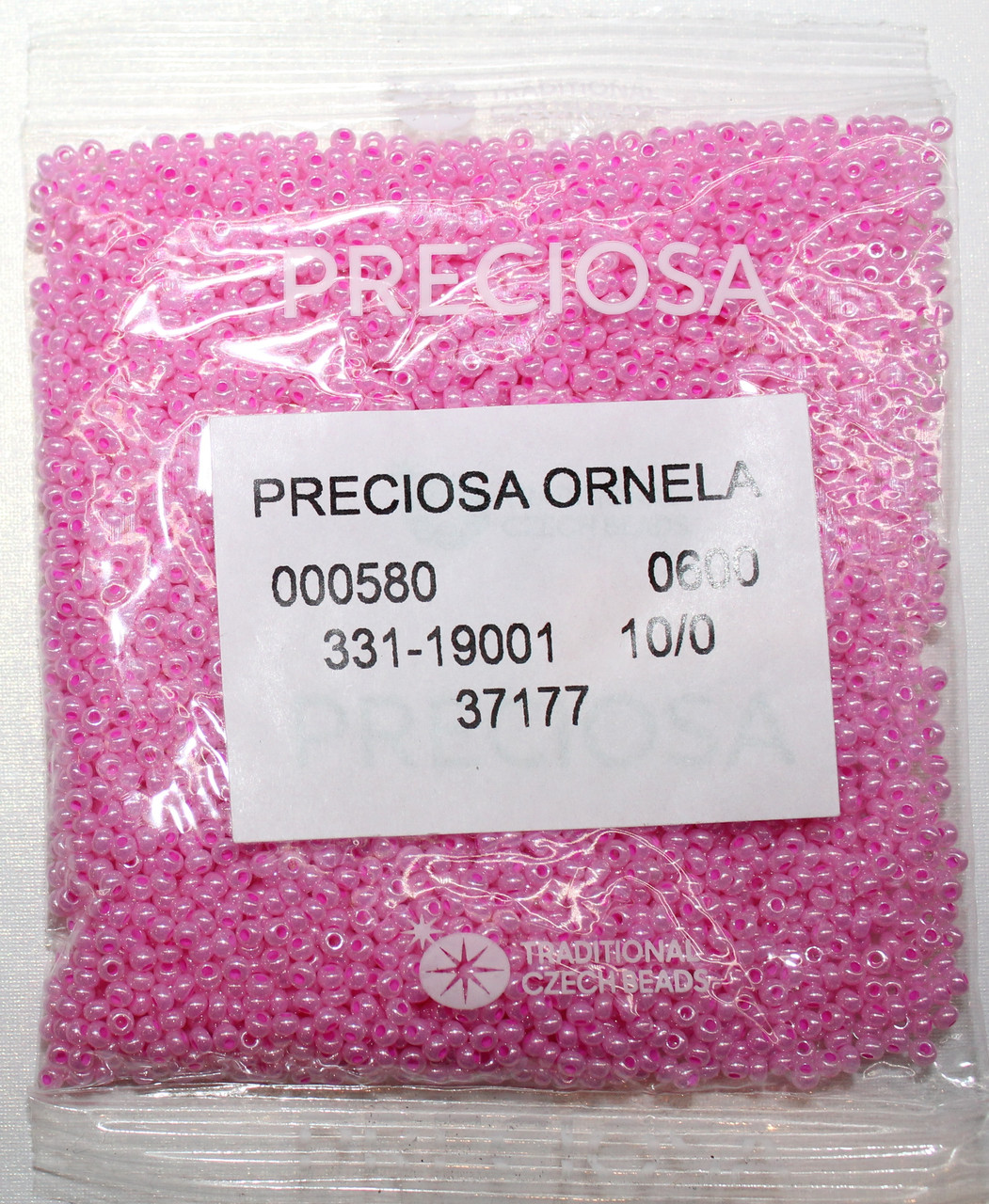 Бісер 10/0, No37177 рожевий перламутровий (пач.50 грамів), фото 1
