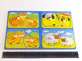 Дерев'яна іграшка дощечка вкладиші Знайди Маму