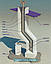 Трійник 87° з ревізією з нержавіючої сталі з термоізоляцією нерж/оцинк, фото 7