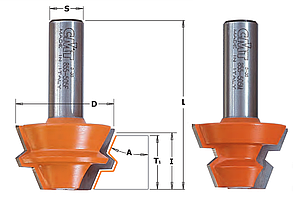 Набір фрез для з'єднання шип-паз під кутом 22,5° CMT 37,3х22,2х22,5хмм хв.8мм (арт. 955.005.11)