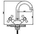 Змішувач для кухні Haiba Smes 274 ГАЙКА, фото 2