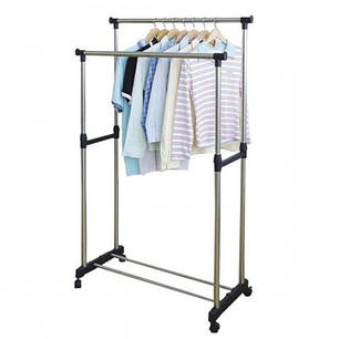 Подвійна телескопічна стійка для одягу Double Pole Clother Hose Small 20 кг 154088, фото 1
