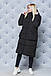 Жіноче зимове пальто чорне, фото 2