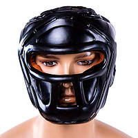 Шлем для бокса Everlast с маской | Боксерский шлем с бампером размер S черный