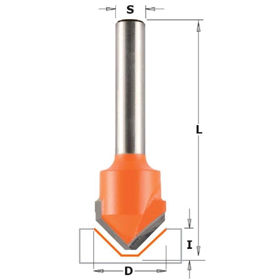 Фреза пазова V-подібна для Alucobond®CMT 18х3,3х135 мм хв.8мм (арт. 915.002.11)