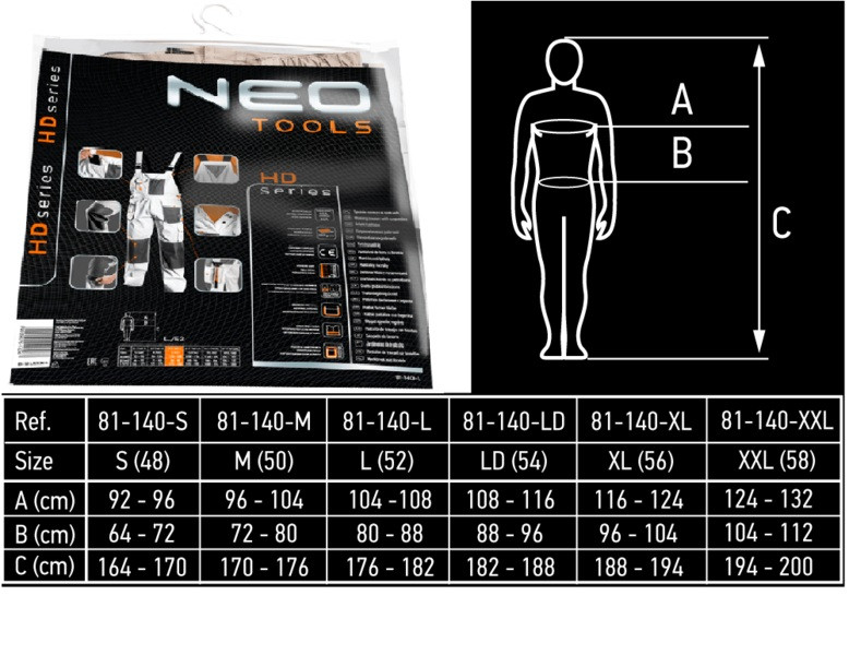Полукомбинизон рабочий NEO 81-140 белый - фото 3 - id-p1075081325