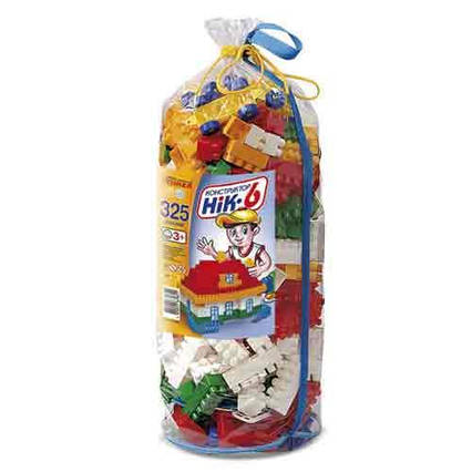 Пластиковий конструктор з великими деталями НІК-6 (325 дет) шитий кульок