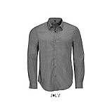 Чоловіча сорочка меланж приталена, фото 5