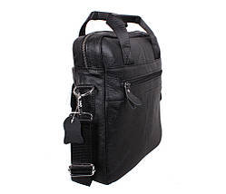 Чоловіча шкіряна сумка Dovhani Dov-88613 Чорна, фото 5