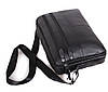 Чоловіча шкіряна сумка A4 Dovhani Bon3923-115 Чорна Ш36хВ25хГ10см, фото 9