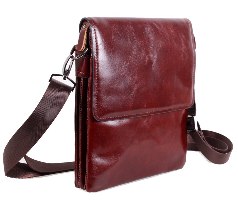 Чоловіча шкіряна сумка Dovhani COFFEE007-44 Бордова