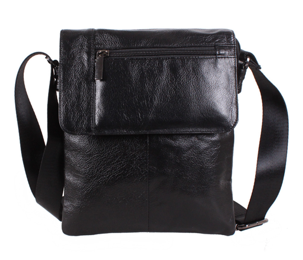 Чоловіча шкіряна сумка Dovhani BL3803238 Чорна