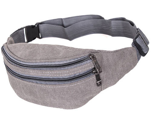 Текстильна Сумка на пояс Dovhani Q001-128GREY Сіра, фото 1