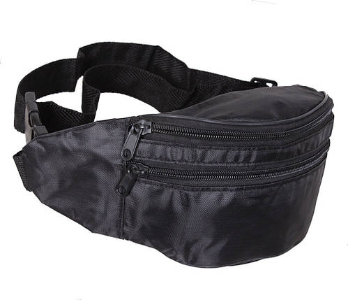Текстильна Сумка на пояс Dovhani Q00857BLACK Чорна, фото 1