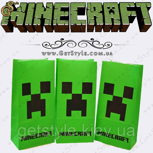 Паперовий пакет Minecraft - "Creeper Package" - 1 шт!