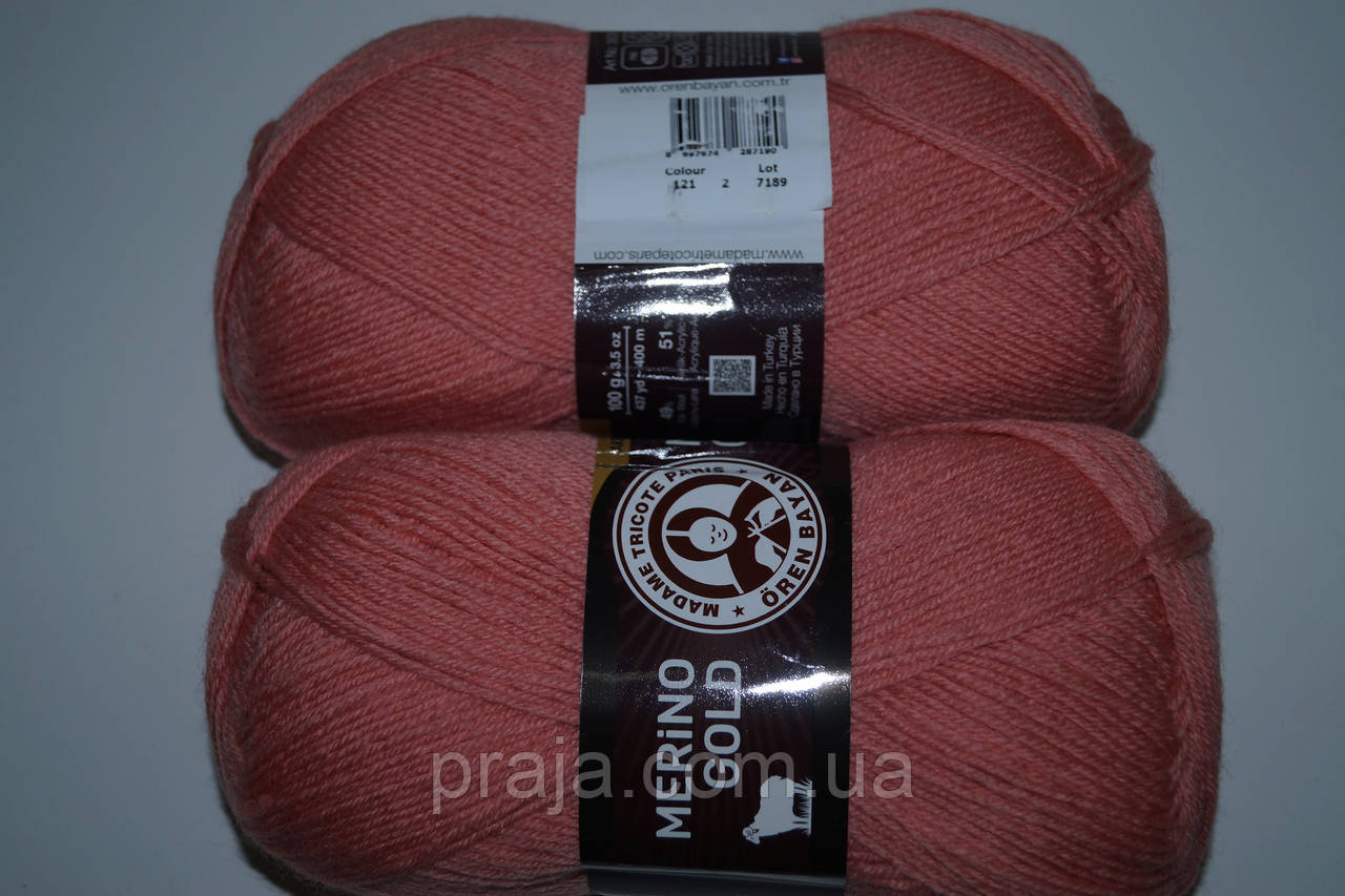 Madame tricote Merino Gold  — 121 абрикосовий, фото 1
