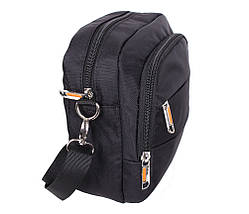 Сумка текстильная мужская Nobol 6339-40BLACK Черная 20 x 17 x 7-9 см., фото 3