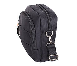 Сумка текстильная мужская Nobol 6339-40BLACK Черная 20 x 17 x 7-9 см., фото 4