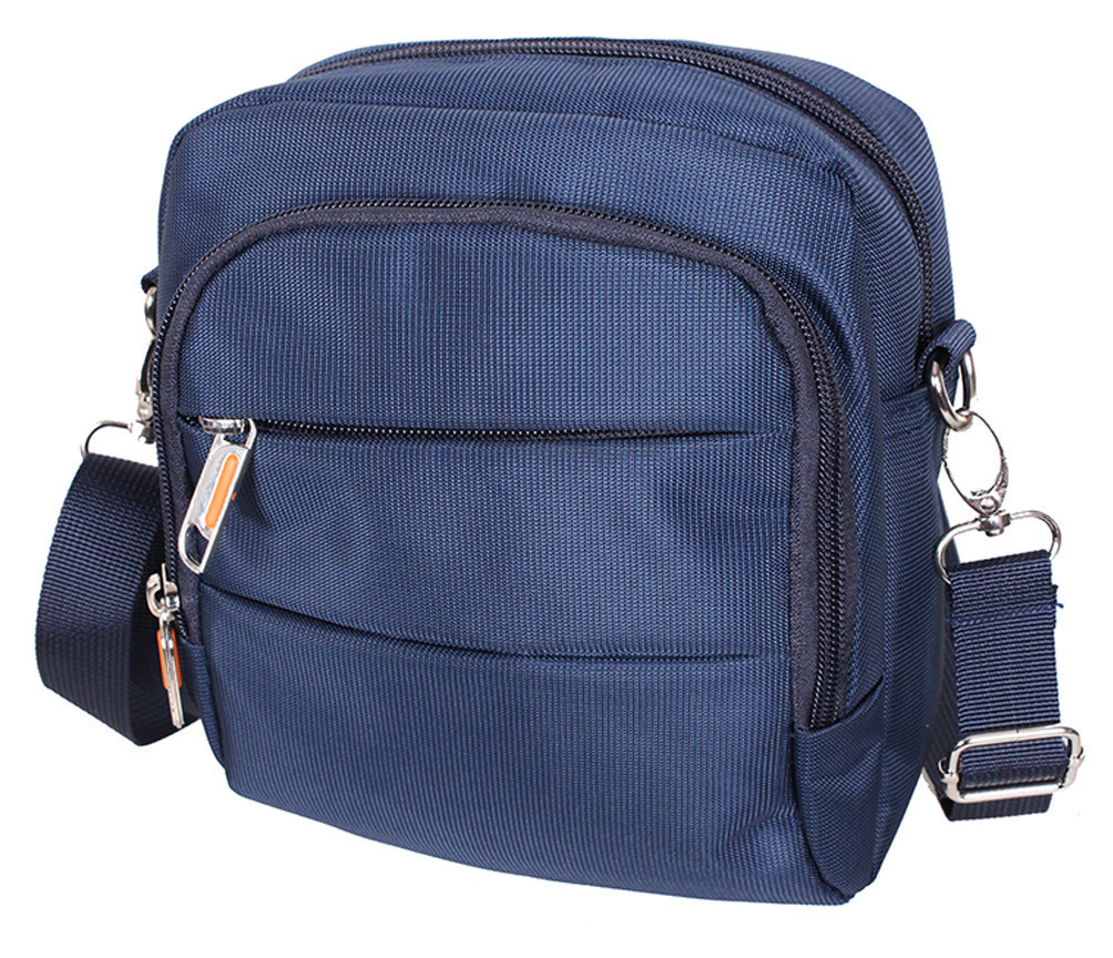 Текстильна Сумка чоловіча Nobol 6339-45BLUE Синя 20 x 17 x 7-9 див.