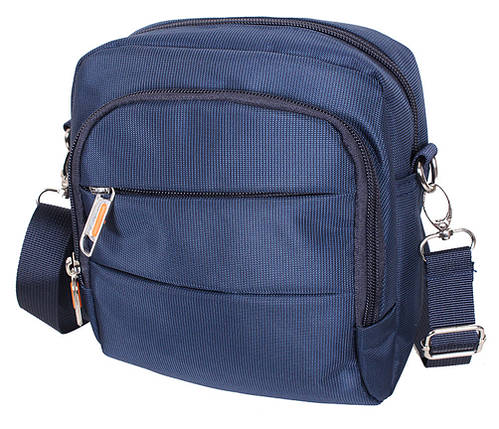 Текстильна Сумка чоловіча Nobol 6339-45BLUE Синя 20 x 17 x 7-9 див., фото 1