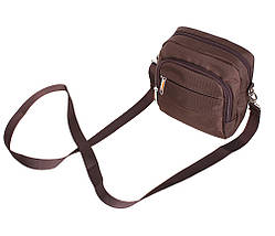 Текстильна Сумка чоловіча Nobol 6339-48COFFEE Коричнева 20 x 17 x 7-9 див., фото 5