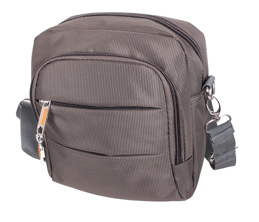 Текстильна Сумка чоловіча Nobol 6339-422GREY Сіра 20 x 17 x 7-9 див.