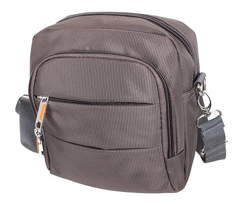 Текстильна Сумка чоловіча Nobol 6339-422GREY Сіра 20 x 17 x 7-9 див., фото 1