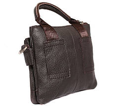 Чоловіча шкіряна сумка Dovhani BL30014430 Чорна 15 x 16 x 4 см., фото 2