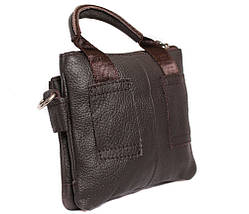 Чоловіча шкіряна сумка Dovhani BL30014430 Чорна 15 x 16 x 4 см., фото 5