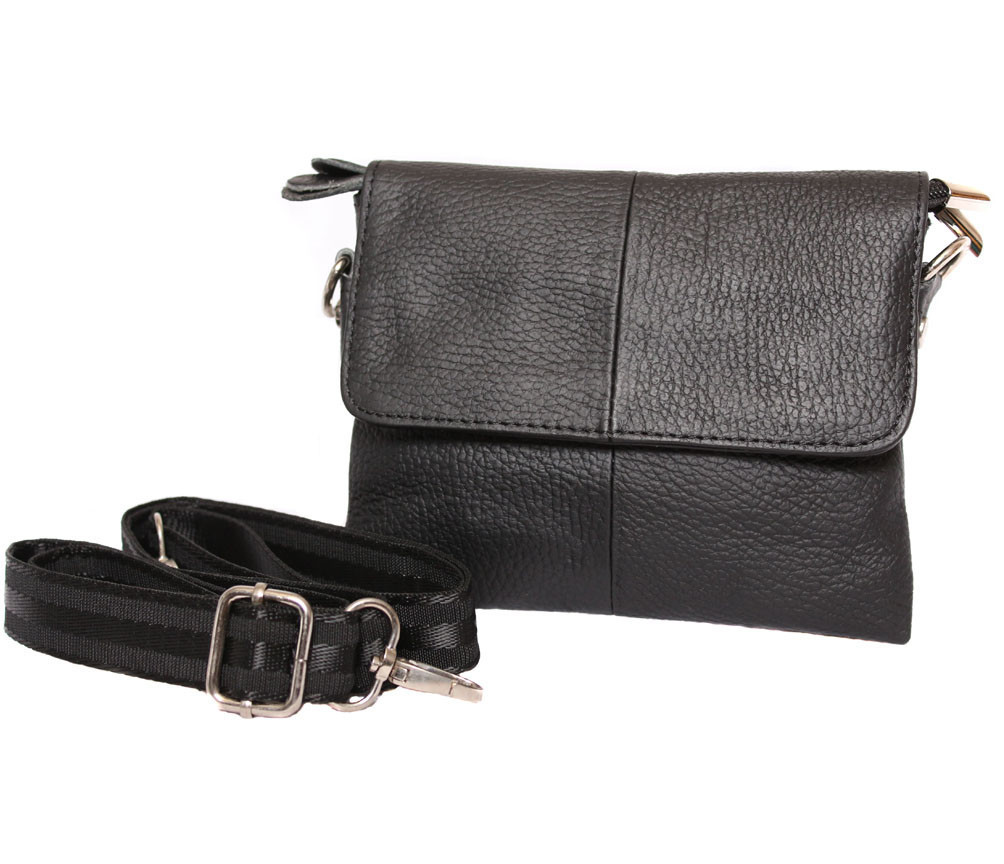 Чоловіча шкіряна сумка Dovhani BL30014542 Чорна