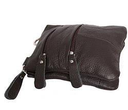 Чоловіча шкіряна сумка Dovhani BL30015048 Коричнева 17 x 14 x 4 см, фото 3