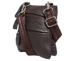 Чоловіча шкіряна сумка Dovhani BL30015048 Коричнева 17 x 14 x 4 см, фото 5