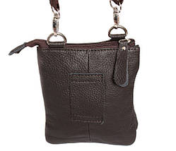 Чоловіча шкіряна сумка Dovhani BL30015048 Коричнева 17 x 14 x 4 см, фото 6