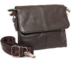 Чоловіча шкіряна сумка Dovhani BL30014652 Коричнева 15 x 17 x 4 див., фото 4
