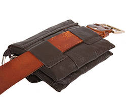 Чоловіча шкіряна сумка Dovhani BL30014652 Коричнева 15 x 17 x 4 див., фото 6