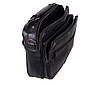 Чоловіча шкіряна сумка Dovhani SW202275 Чорна 21 x 26 x 10 см, фото 9