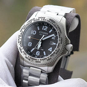 Чоловічий годинник CITIZEN BJ7100-82E INTERNATIONAL PROMASTER E-D WORLD TIME GMT