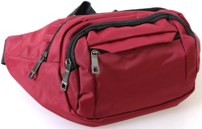 Текстильна Сумка поясна Dovhani Q003-13Red159 Червона, фото 3