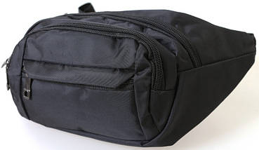 Текстильна Сумка поясна Dovhani Q003-17Black163 Чорна, фото 5