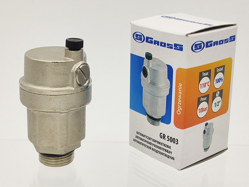 Автоматический спускник воздуха Gross 1/2" никелированный (ID#519028558 ...