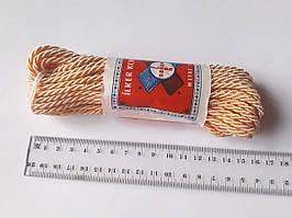 Шнур текстильный декоративный, персиковий. Діаметр 4 мм. Моток 9.5-10 метрів. Туреччина.