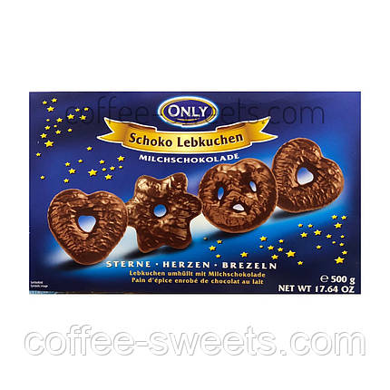 Пряники імбирні в молочному шоколаді Only Choko Lebkuchen, 500 г., фото 2