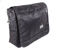 Сумка чоловіча текстильна Dovhani SPORT303246301 Чорна 27-34-10см, фото 3