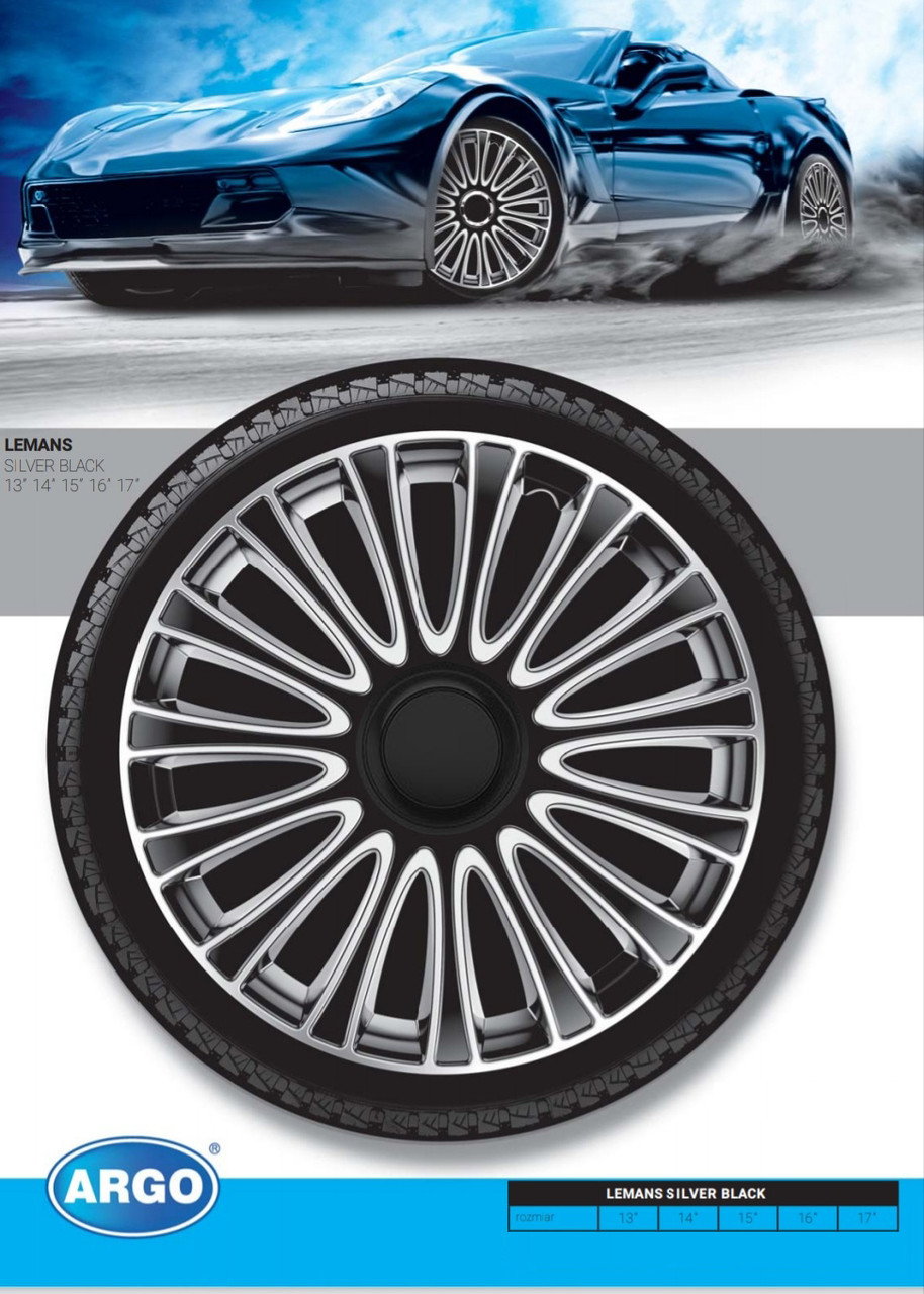 Ковпаки колісні Lemans Silver Black R14
