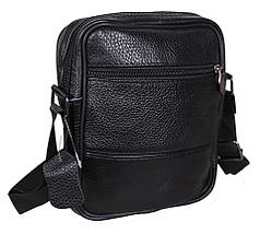 Мужская кожаная сумка Dovhani Bon AR010328 Черная 19 x 16 x 7 см., фото 5